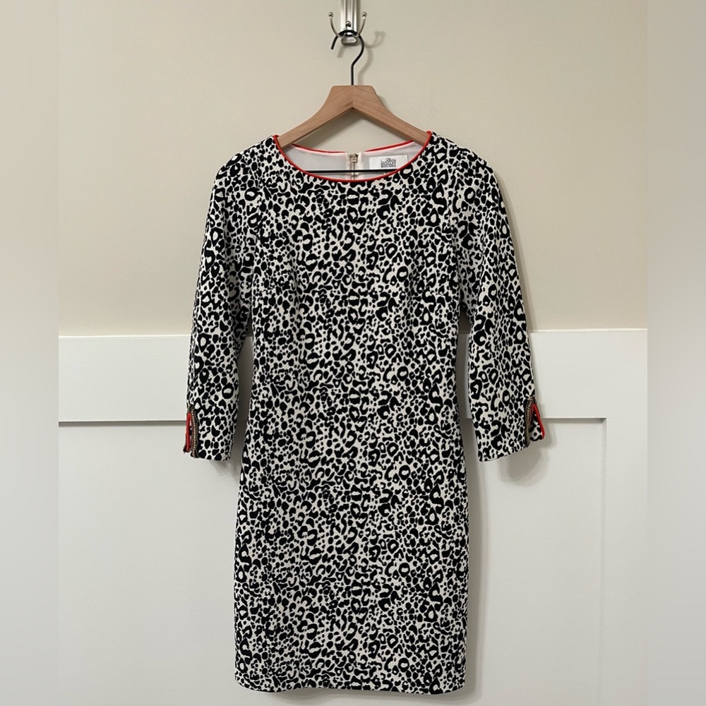 Belle Badgley Mischka Leopard Print Shift Dress Size 4 - Picture 3 of 8